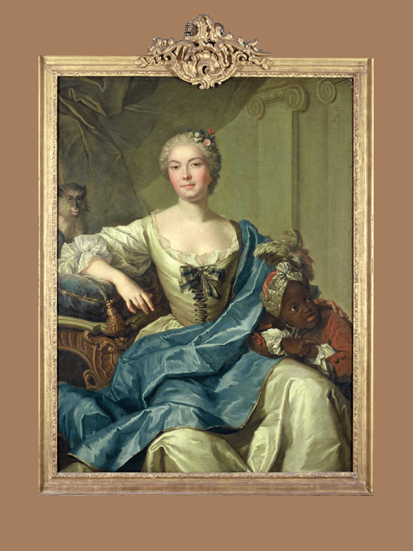 Portrait présumé de la comtesse de Fontenelle et d'un enfant africain