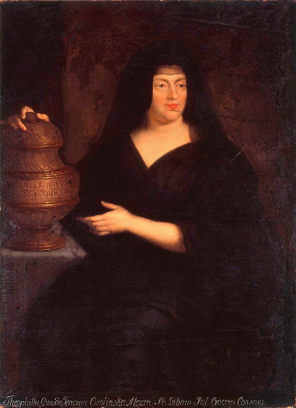 Polish:  Portret Heleny Tekli z Ossolińskich Lubomirskiej jako Pandory Portrait of Helena Tekla Lubomirska née Ossolińska as Pandora.title QS:P1476,pl:"Portret Heleny Tekli z Ossolińskich Lubomirskie