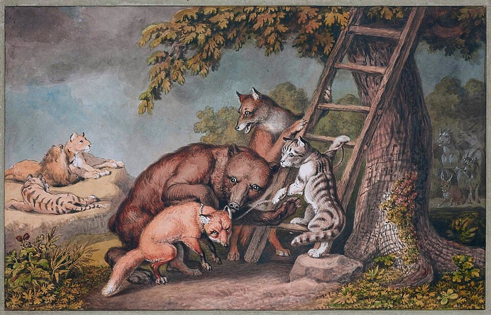 Renart led to the gibbet, by Johann Heinrich Wilhelm Tischbein