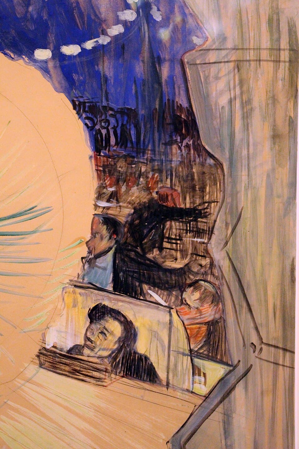 Henri de toulouse-laurtrec, la balleria loïe fuller vista dal retroscena - la ruota, 1893, 04
