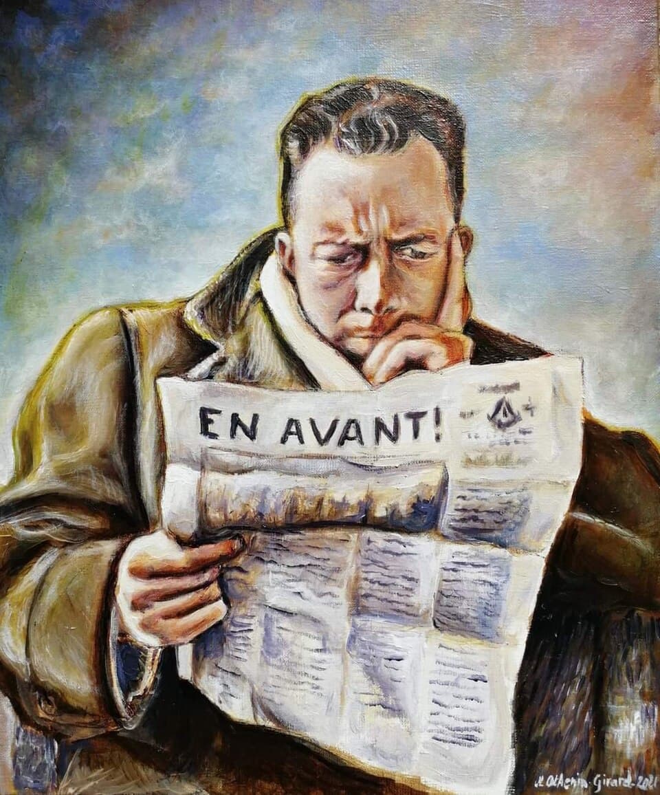 Tableau d' Albert Camus par Jean-Loup Othenin-Girard