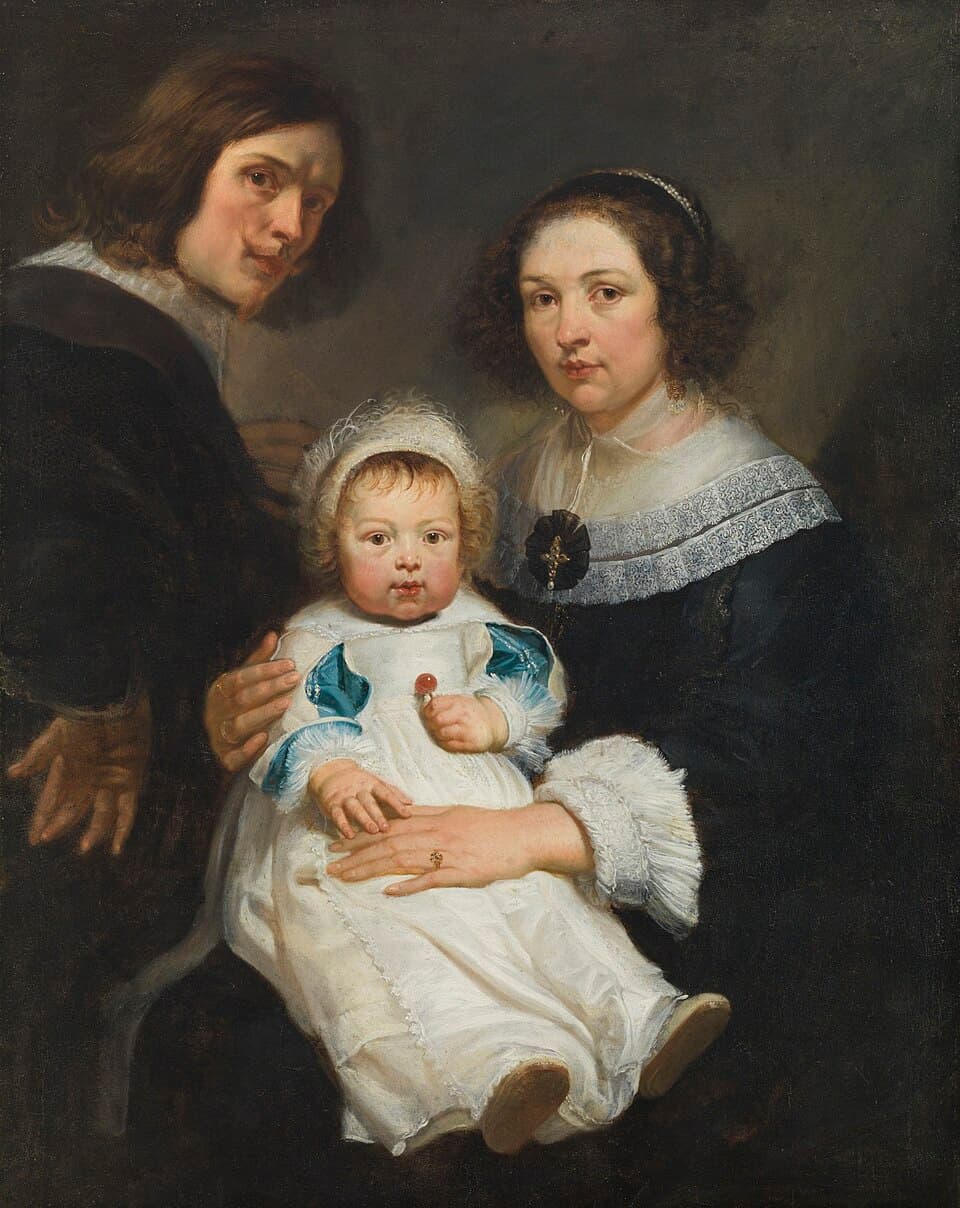 Self portrait of Erasmus Quellinus II (1607-1678) with his wife Catherine de Hemelaer and his son Jan Erasmus Quellinus (1634-1715) title QS:P1476,en:"Self portrait of Erasmus Quellinus II (1607-1678