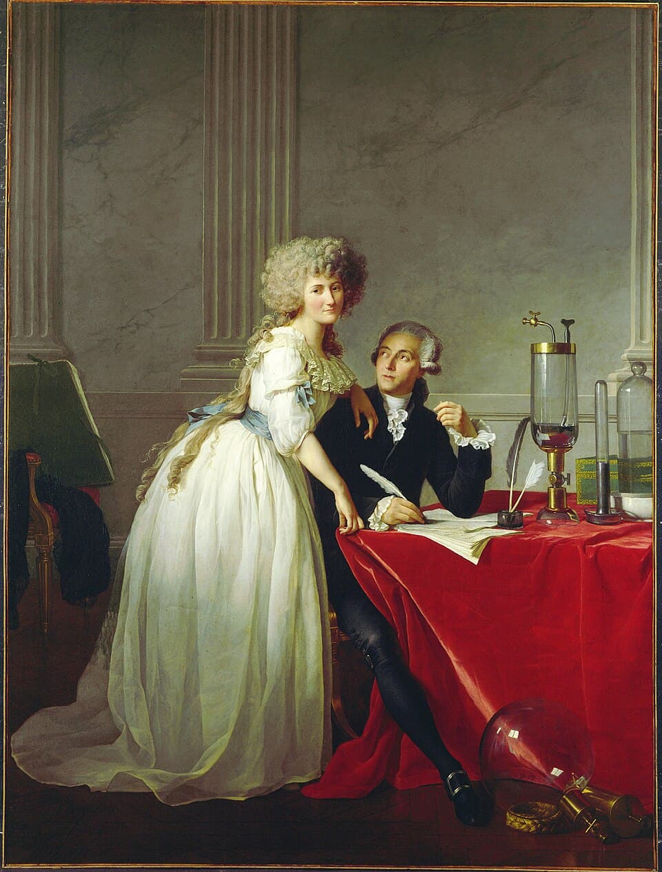 Antoine Laurent Lavoisier (1743–1794) and His Wife (Marie Anne Pierrette Paulze, 1758–1836) title QS:P1476,en:"Antoine Laurent Lavoisier (1743–1794) and His Wife (Marie Anne Pierrette Paulze, 1758–18