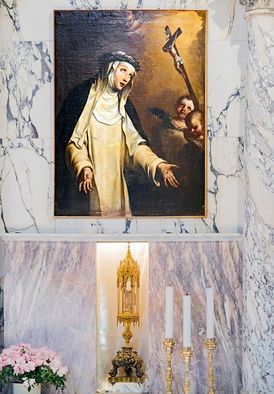 Interior of Santi Giovanni e Paolo (Venice) - The altar of St. Catherine of Siena