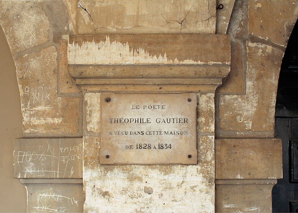Plaque Théophile Gautier, 8 place des Vosges