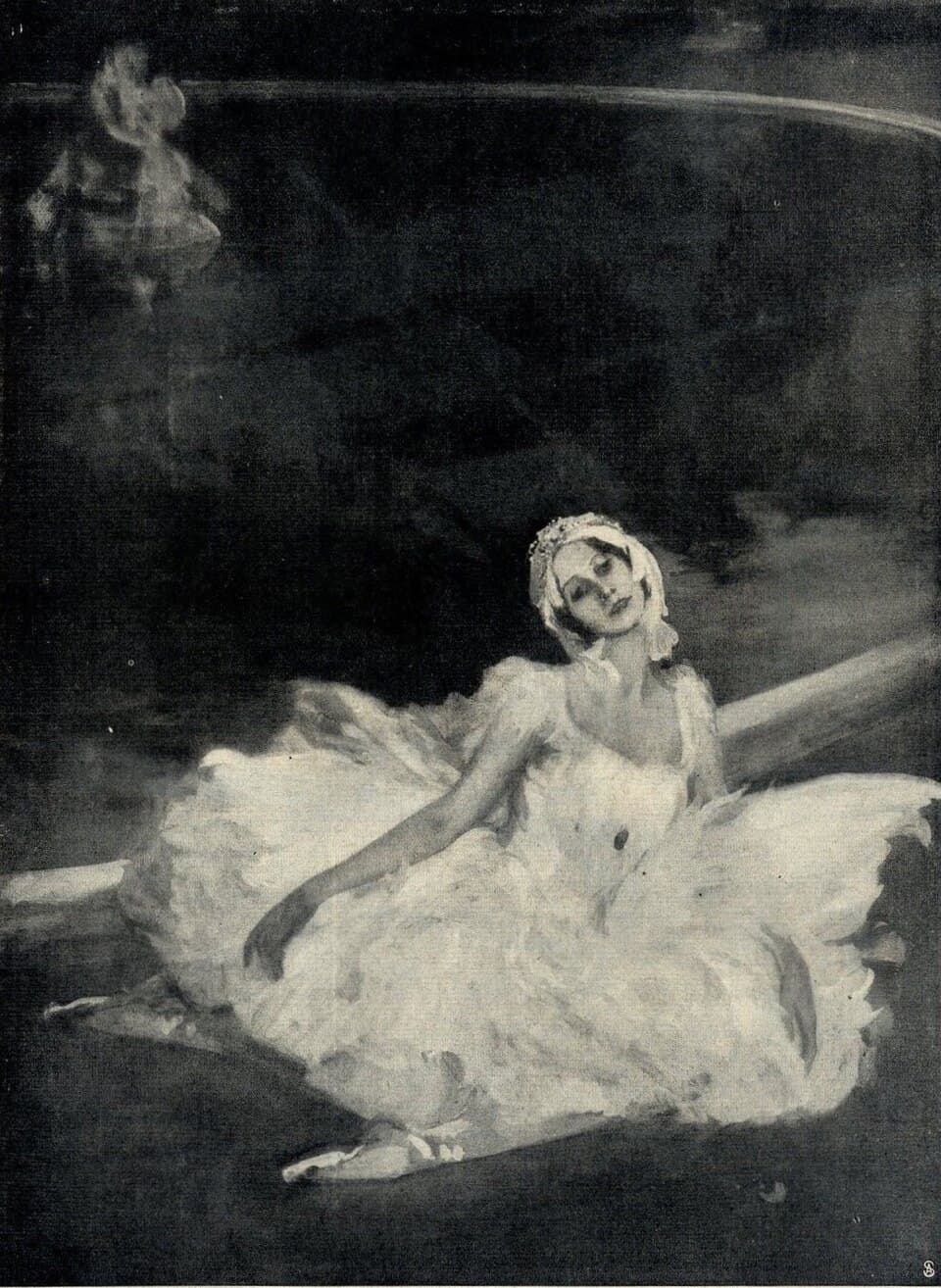 John Lavery - Anna Pavlova als sterbender Schwan, 1912