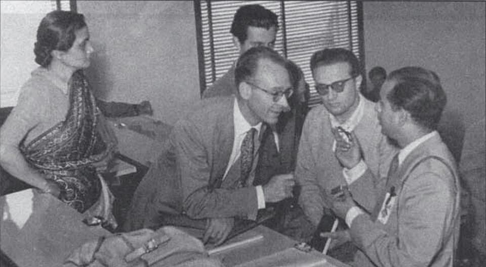 Bibha Chowdhuri at the International Conference in Pisa, Italy 1955