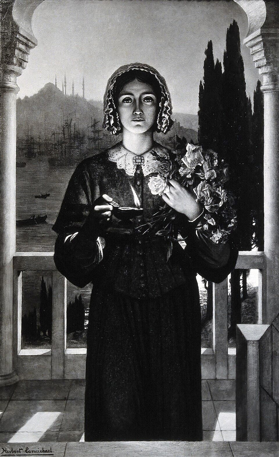 Florence Nightingale. Photograph after a painting by Herbert