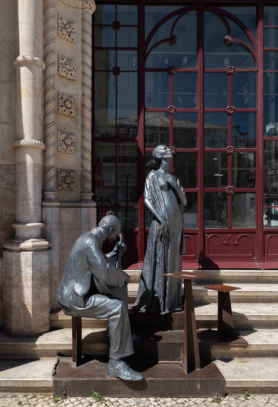 "Homenagem ao Fado" sculpture at Rossio train station, Lisbon, Portugal julesvernex2
