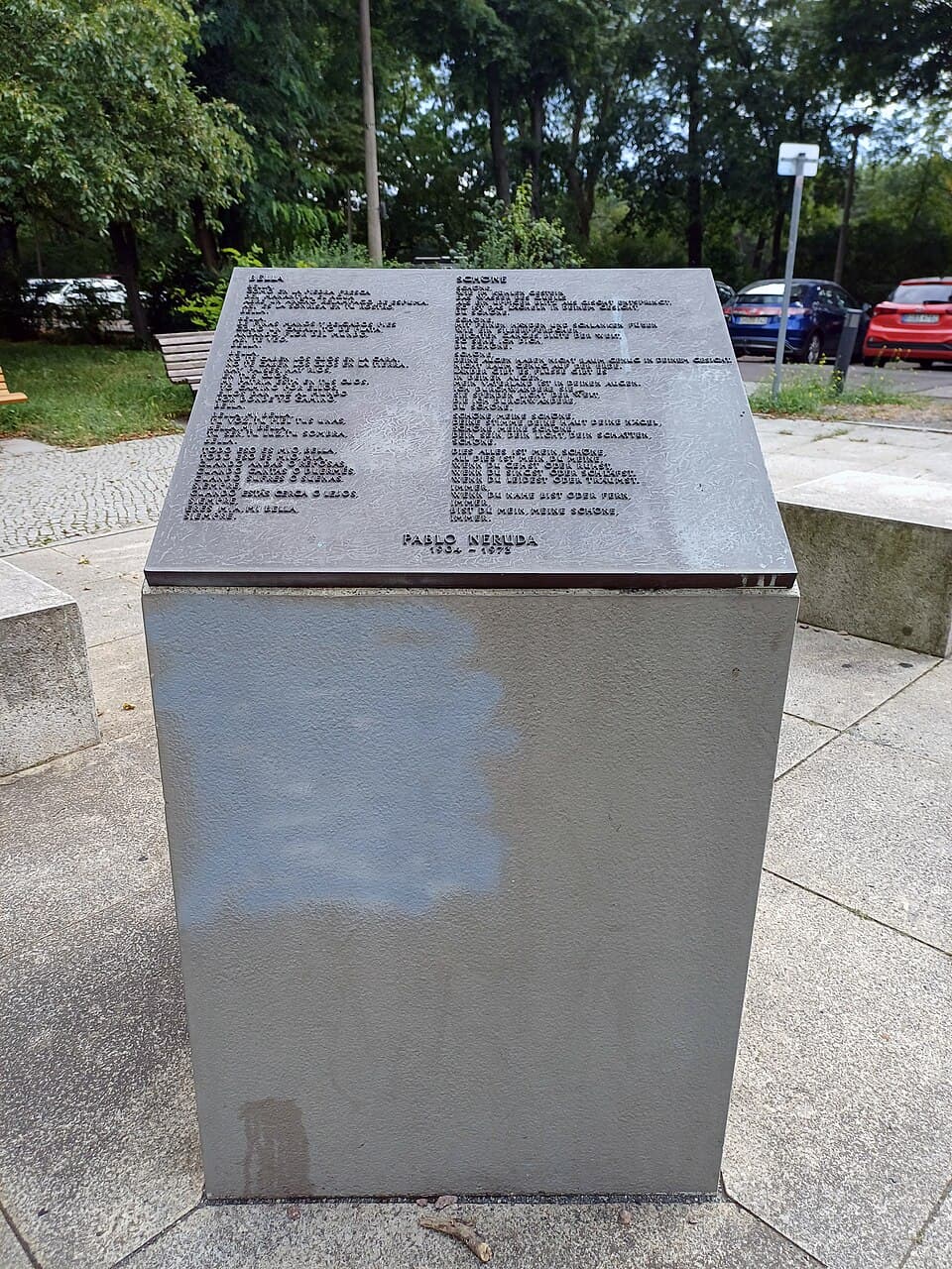 Gedenktafel Pablo-Neruda-Str 18 (Köpe) Pablo Neruda2