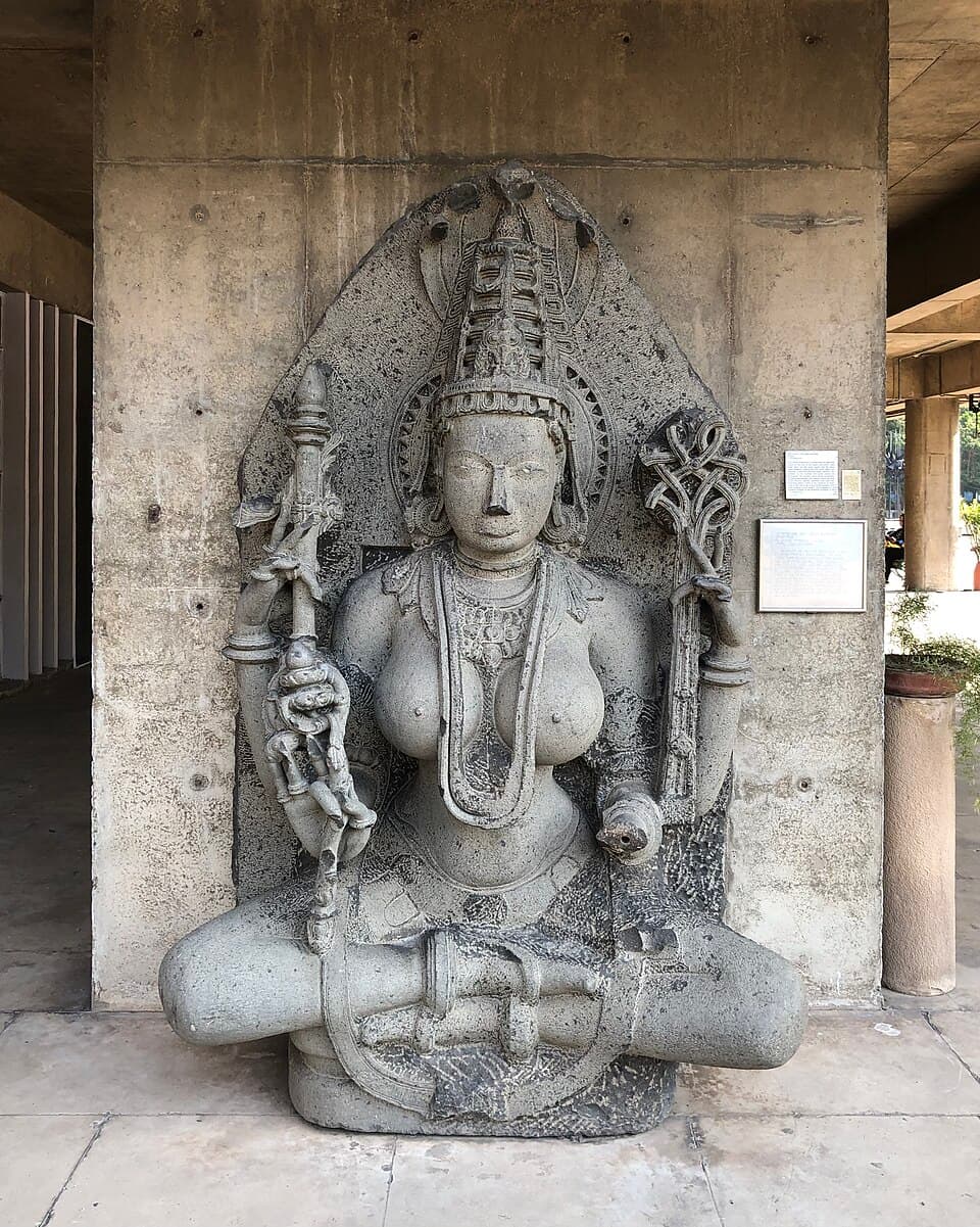 An Ancient Padmavati Statue title QS:P1476,en:"An Ancient Padmavati Statue "label QS:Len,"An Ancient Padmavati Statue "