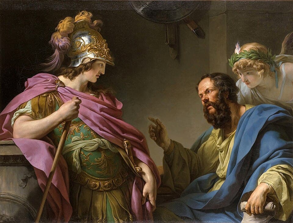 Alcibiade recevant les leçons de Socrate