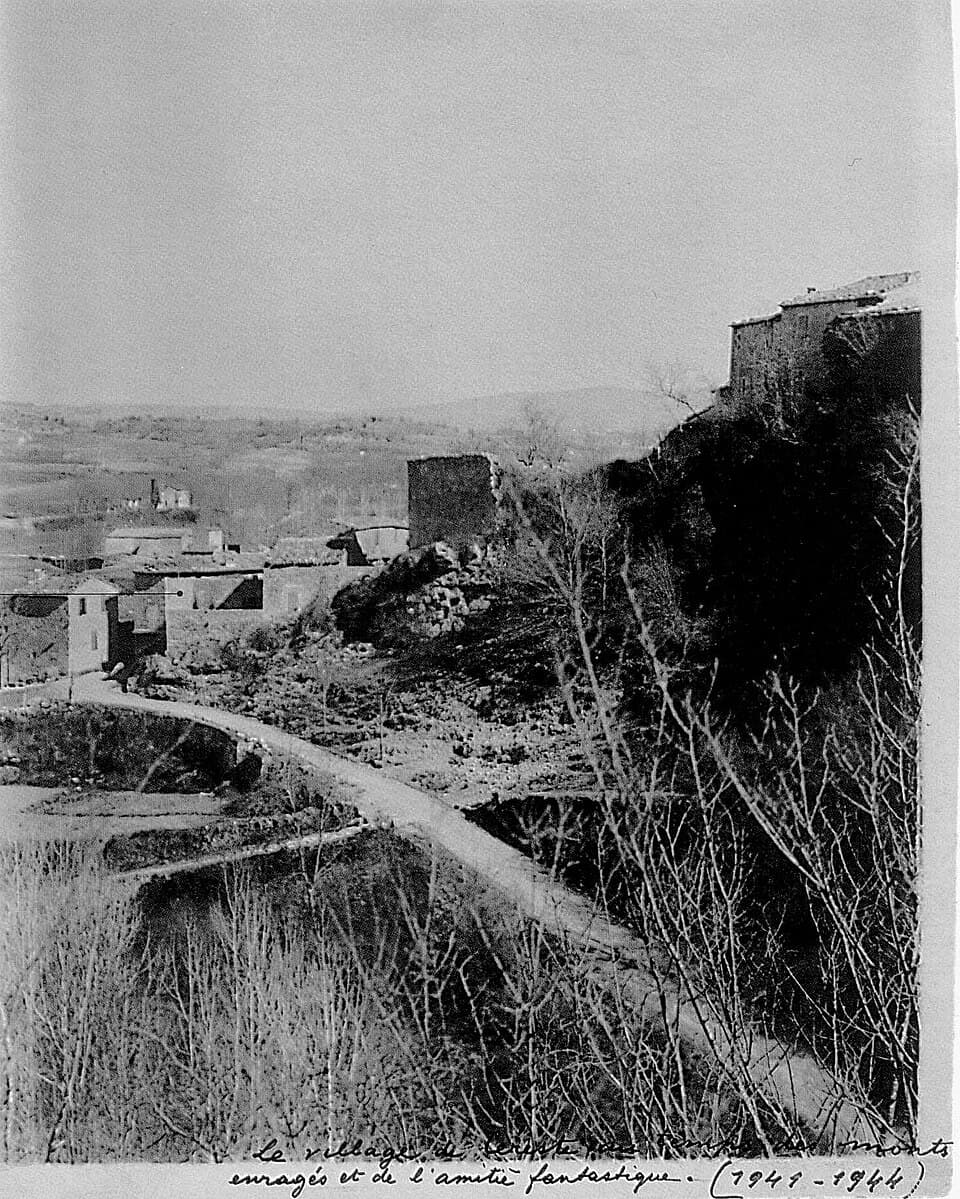Le village de Céreste en 1941, mention autographe de René Char