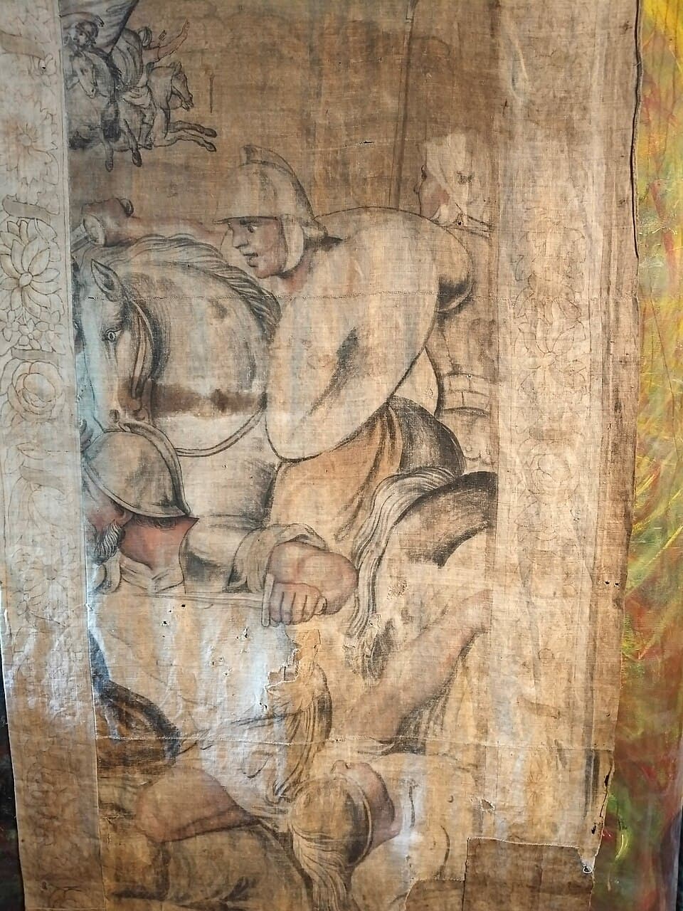 ALEXANDER THE GREAT PAINTING ON WOVEN LINE