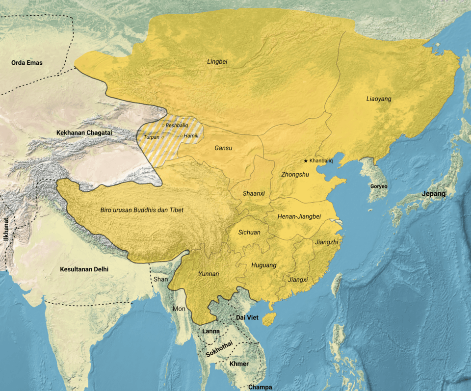 Yuan dynasty under Kublai Khan (id)
