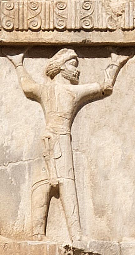 Xerxes I tomb Cappadocian soldier circa 470 BCE cleaned up