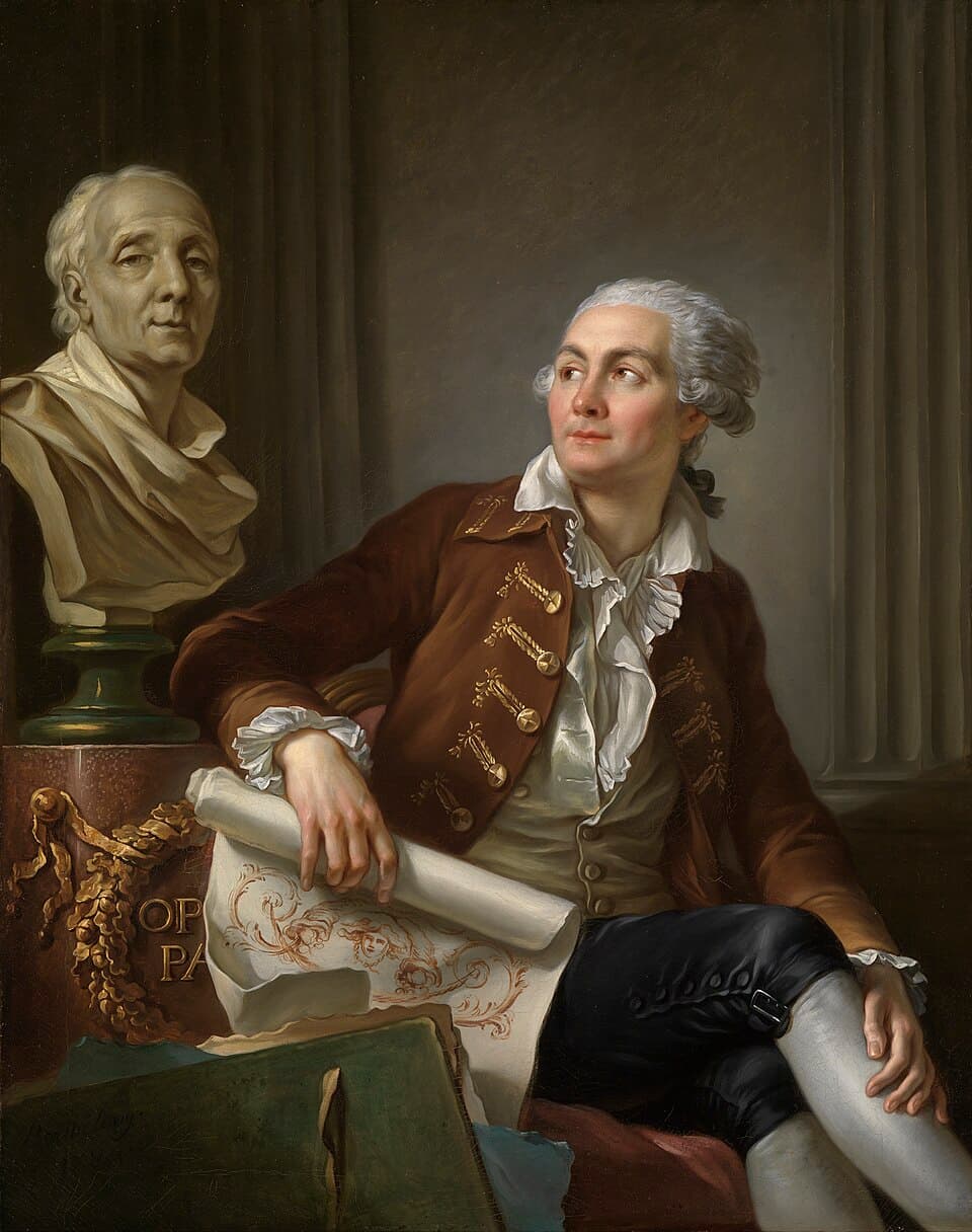 Portrait of man with bust of Denis Diderotlabel QS:Len,"Portrait of man with bust of Denis Diderot"label QS:Lfr,"Portrait d'homme au buste de Diderot"label QS:Lde,"Bildnis eines Herrn mit der Büste d