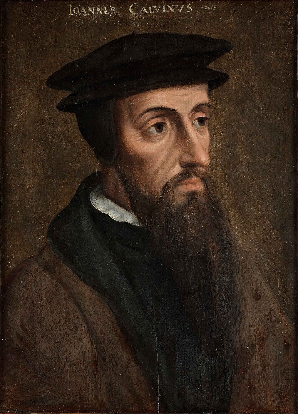 Dutch:  Portret van Johannes Calvijn (1509-1564) Portrait of John Calvinlabel QS:Lit,"Ritratto di Giovanni Calvino"label QS:Lfr,"Portrait de Jean Calvin"label QS:Lnl,"Portret van Johannes Calvijn"lab