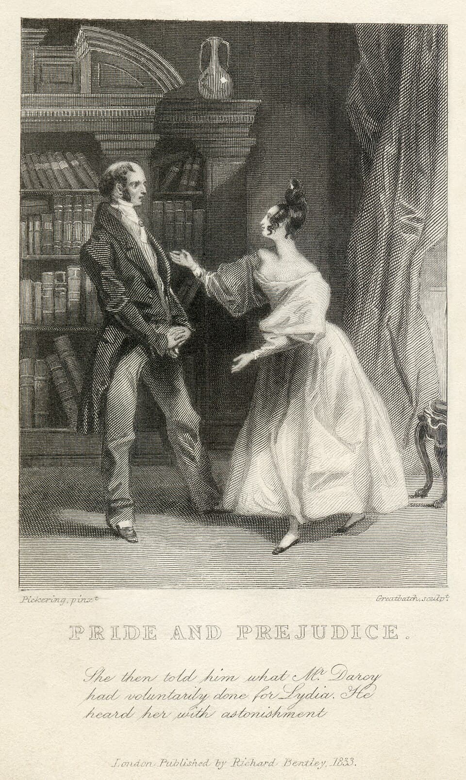 Pickering - Greatbatch - Jane Austen - Pride and Prejudice - She then told him what Mr. Darcy had voluntarily done for Lydia