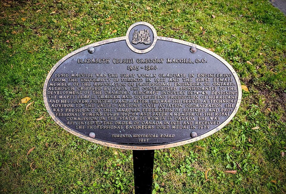 Elsie MacGill Plaque Toronto