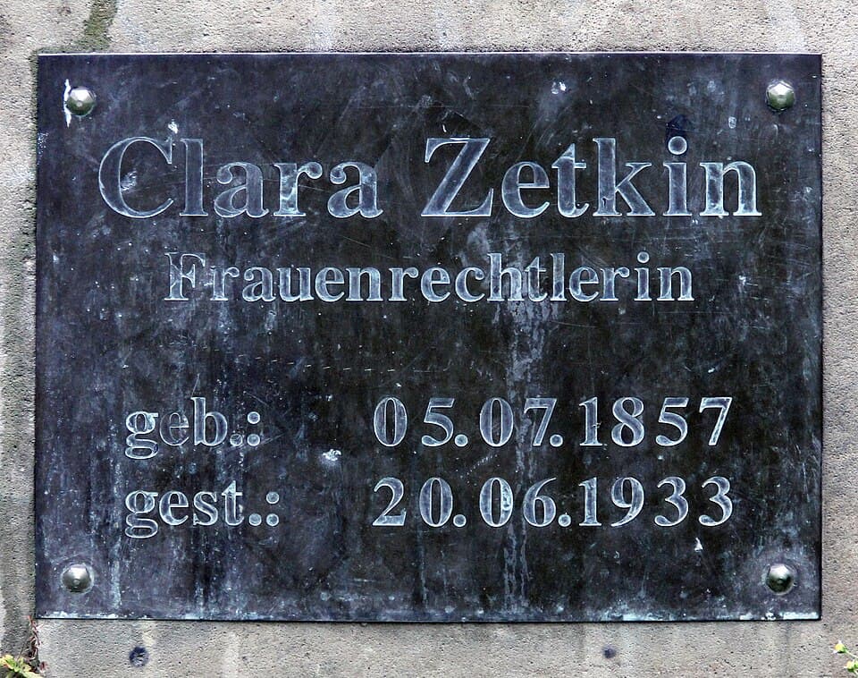 Gedenktafel Clara-Zetkin-Park (Marza) Clara Zetkin