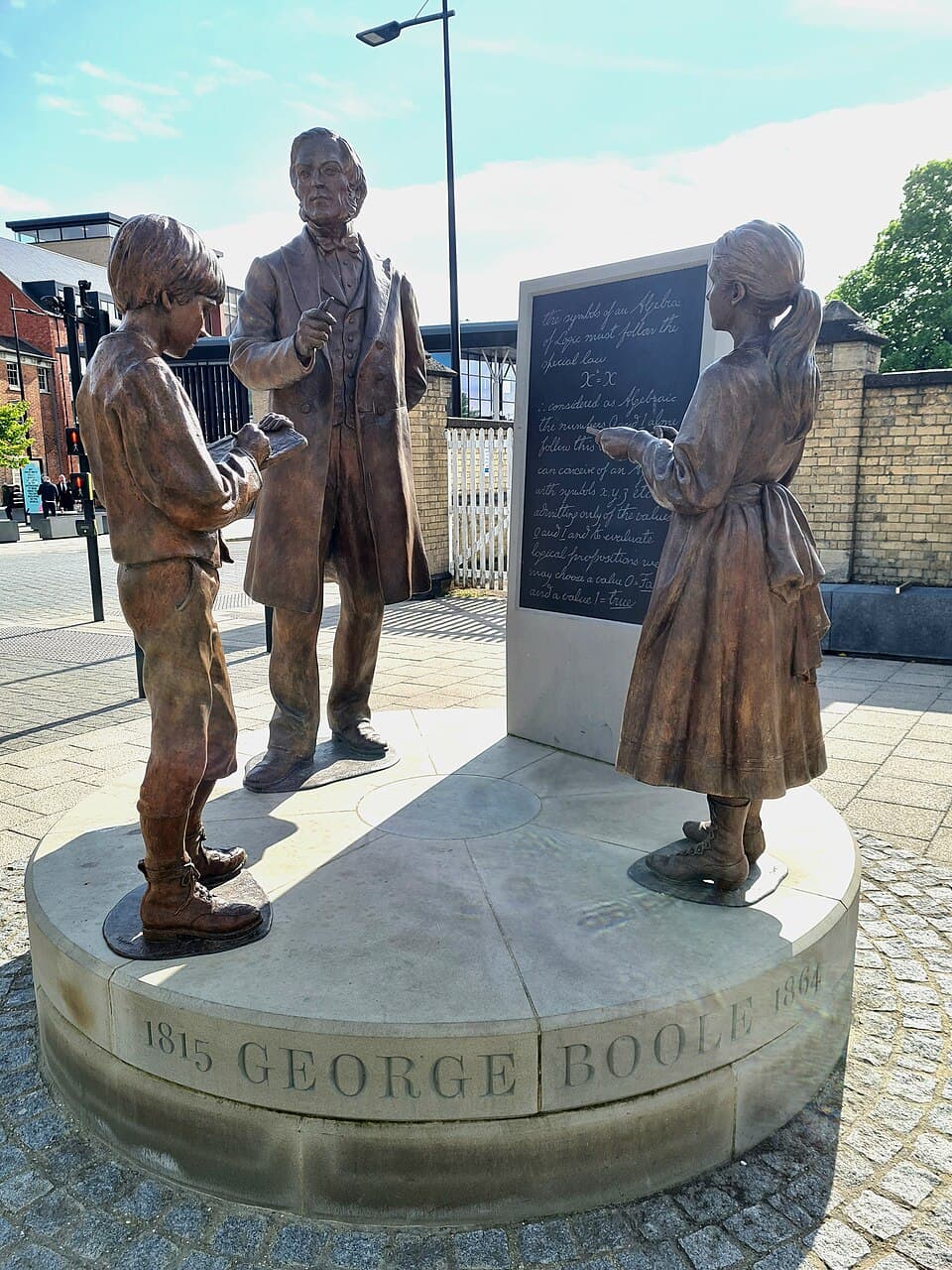 Statue of George Boole at Lincoln Central Train Station