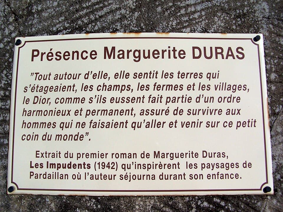 Pardaillan Commémo Marguerite Duras