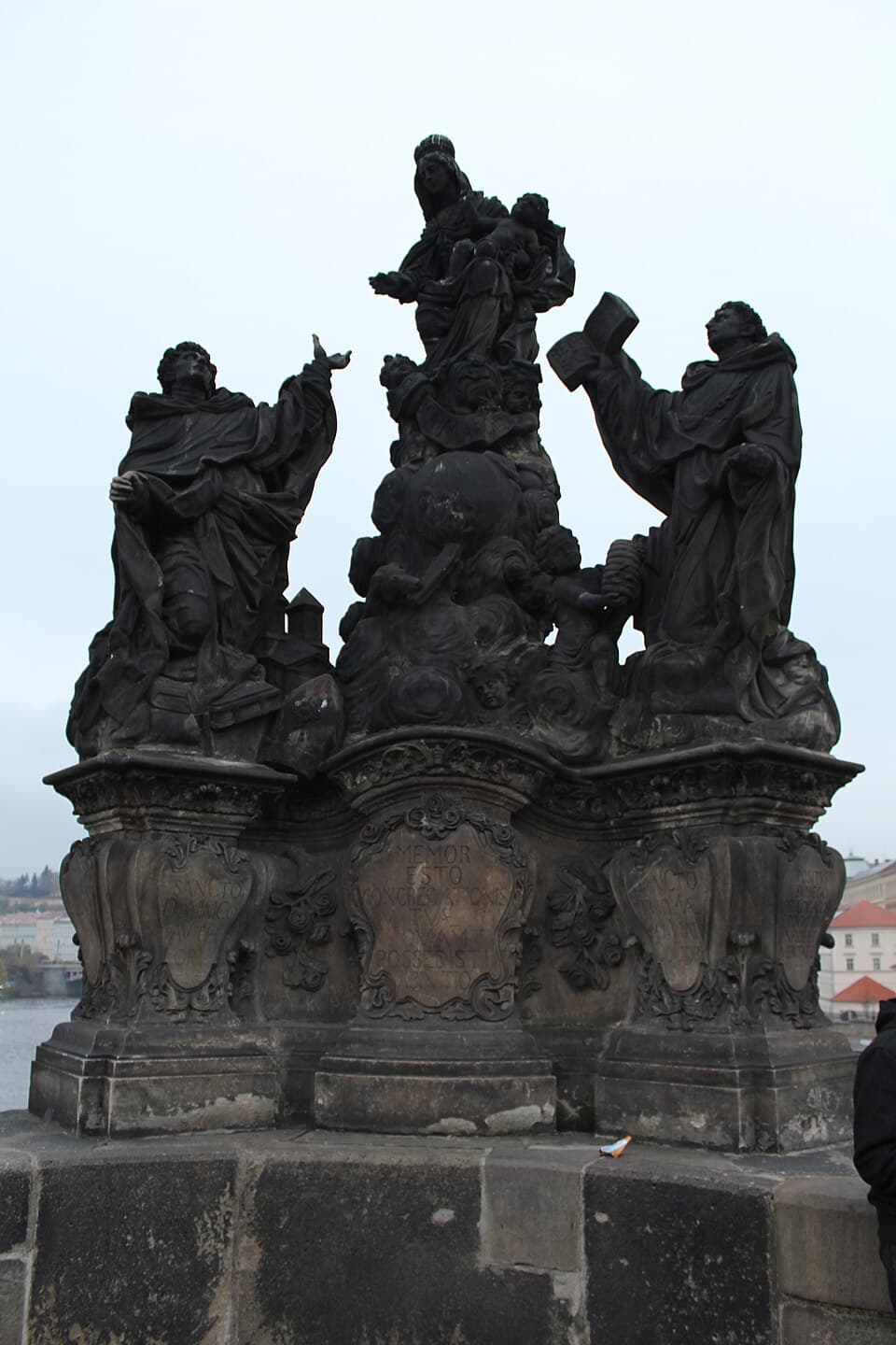 Statue Notre-Dame Sts Dominique Thomas Aquin Pont Charles Prague 3