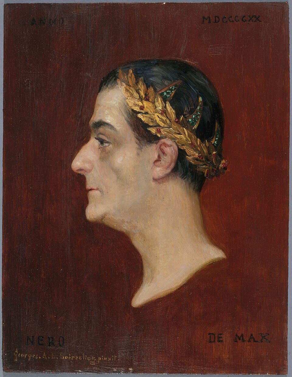 Portrait d'Édouard de Max (1869-1924), sociétaire de la Comédie-Française, dans le rôle de Néron. P1351