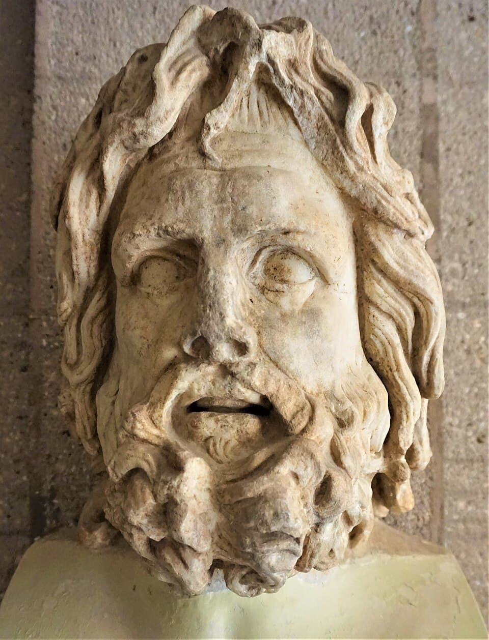 Hermaic Stele of Zeus - Otricoli Type - Archaeological Museum of Ancient Corinth by Joy of Museums