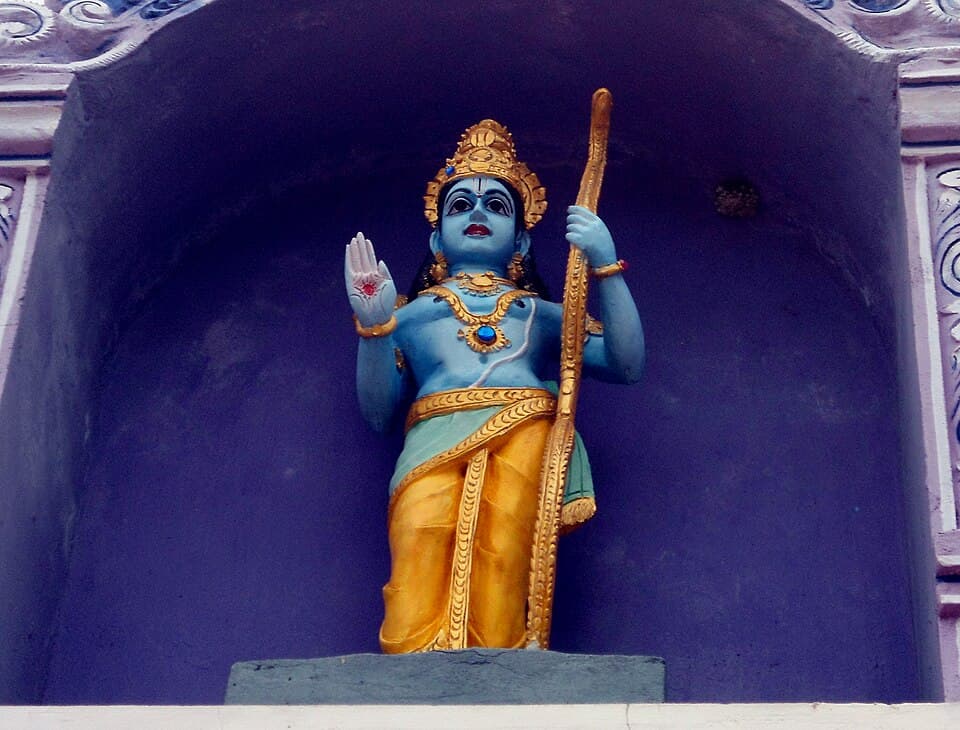 Lord Rama statue at Venkateswara Temple in Midhilapuri VUDA colony