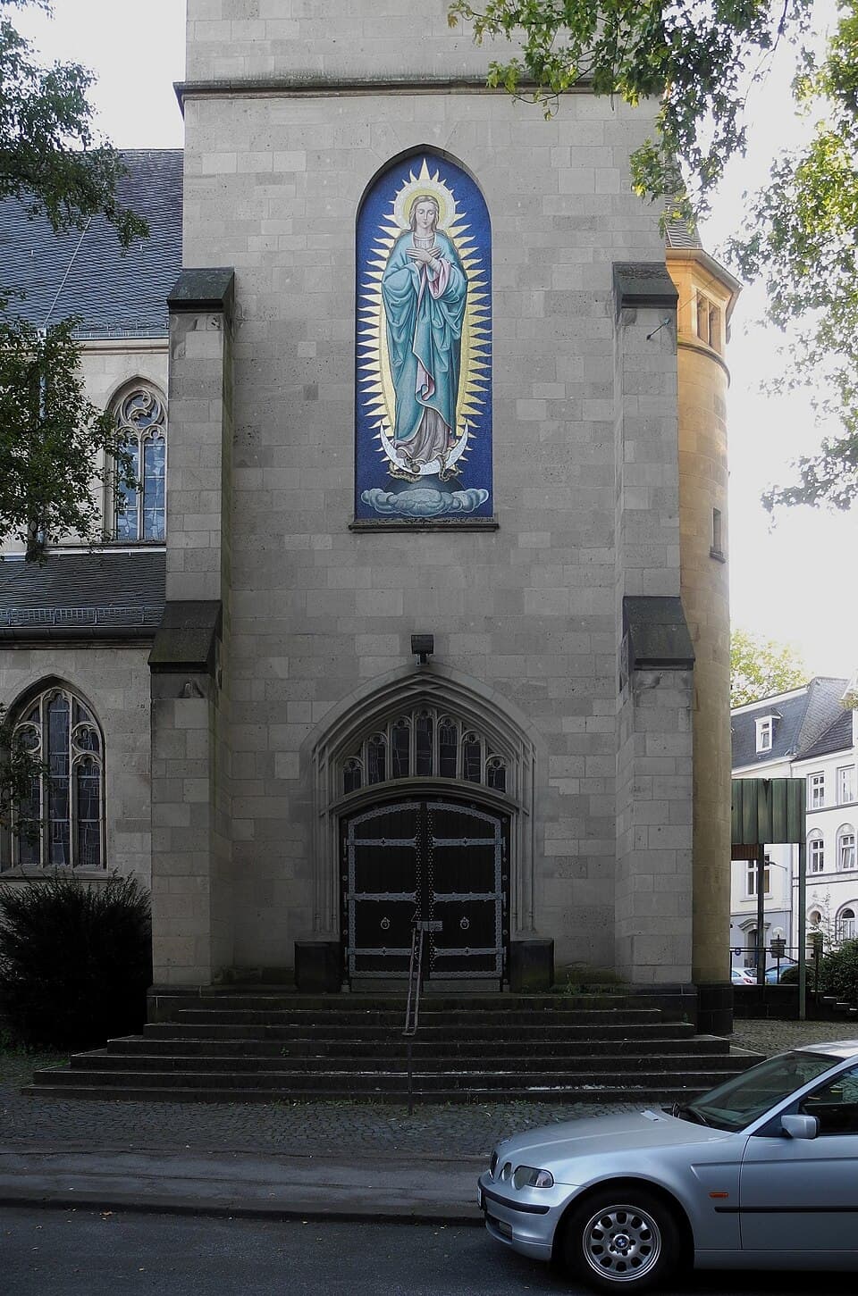 Wuppertal, Edith-Stein-Str. 13, St. Mariä Empfängnis, Turmuntergeschosse von NO