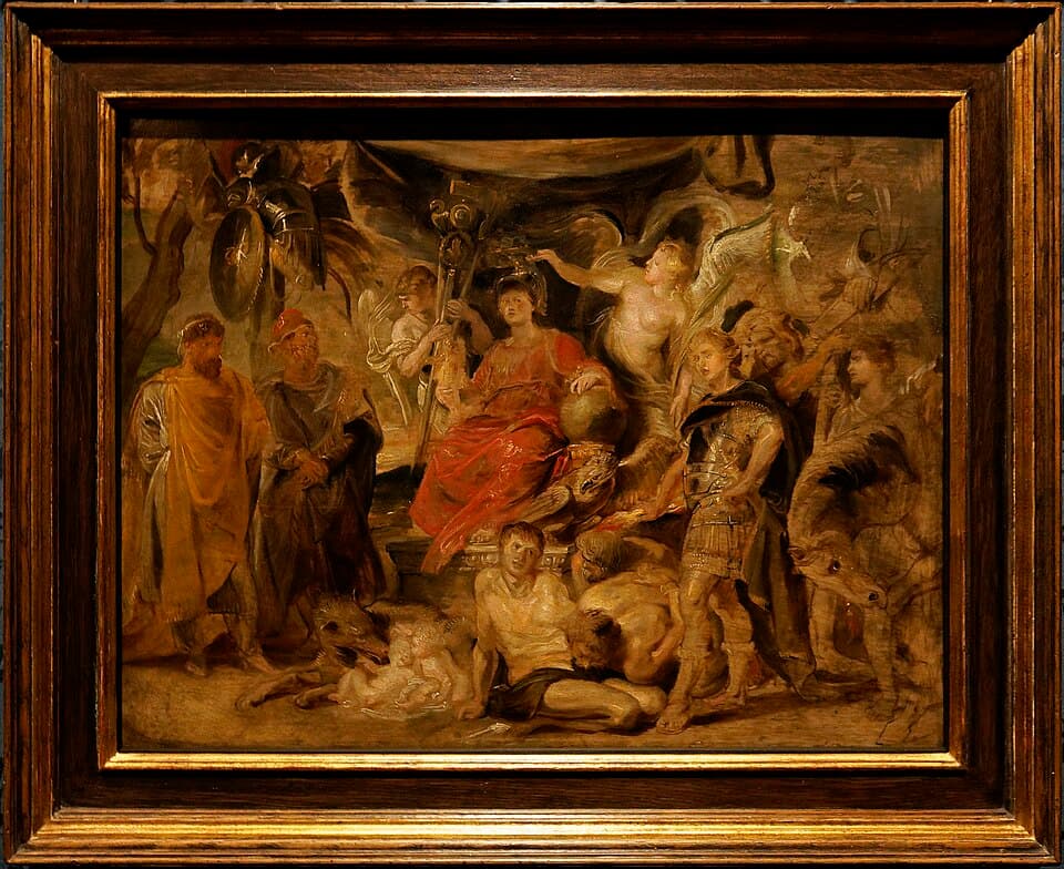 Den Haag - Mauritshuis - Peter Paul Rubens (1577-1640) - The triumph of Rome, The youthful Emperor Constantine honouring Rome c. 1622-1623