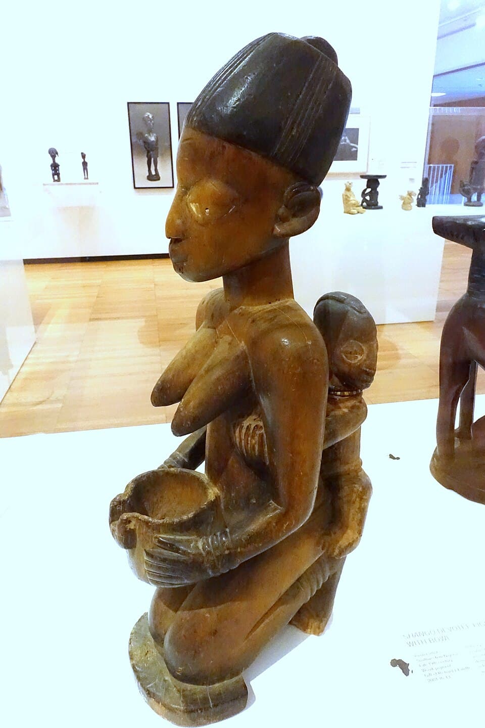 Shango devotee figure, Yoruba people, Southwestern Nigeria, late 19th century AD, wood, pigment - Krannert Art Museum, UIUC - DSC06208