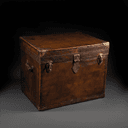 Malle de voyage en cuir
