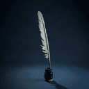 Plume et encrier d'écrivain