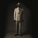 Costume sobre et chapeau