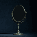 Miroir de bronze poli