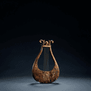 Lyre en bois et or