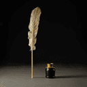 Plume d'oie et encrier