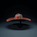 Chapeau bicolore rouge et noir
