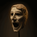 Masque de théâtre tragique