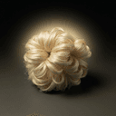Chignon blond platine