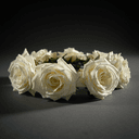 Couronne de roses blanches