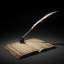 Plume d'oie et encrier
