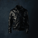 Blouson de cuir noir