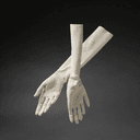 Gants blancs longs