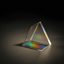 Prisme de verre triangulaire
