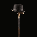 Le chapeau melon et la canne
