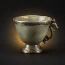 Coupe à vin en jade ou en argent